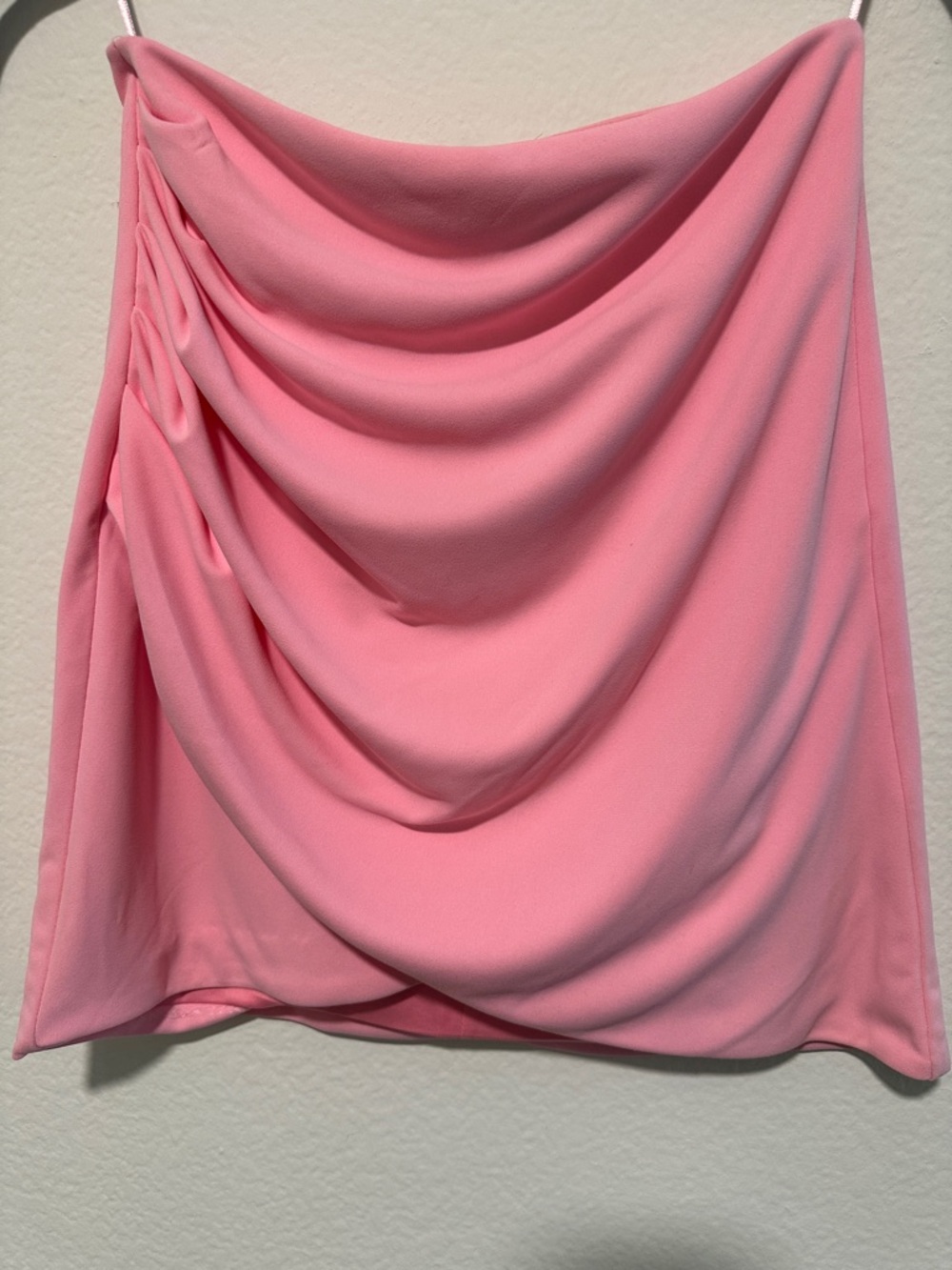 Zara Blush Pink Draped Mini Skirt